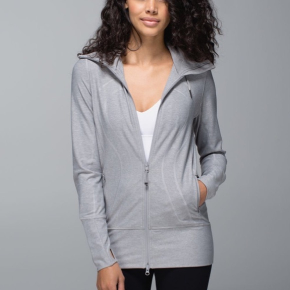 Lululemon Stride Jacket II Hoodie light grey 2